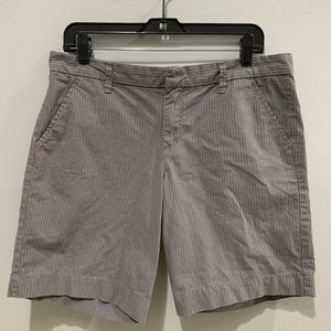 Calvin Klein Grey Striped Shorts Size 10